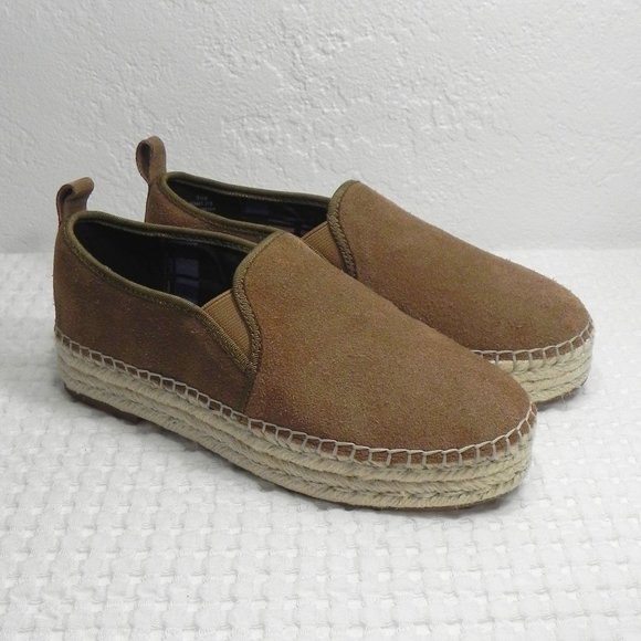 Blondo Shoes - Blondo Basha Waterproof Espadrille Flat Brown Suede Women's Size 5 1/2M